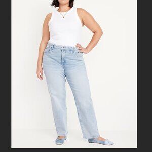 NWT Old Navy Denim High-Waisted OG Loose Jeans size 18 Lite Wash